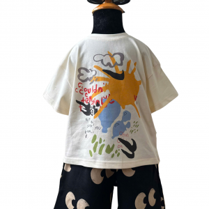 Áo thun Sun vàng mơ mĩ quần short mặt trăng
