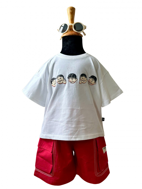 Áo Thun Trắng hình Mặt Baby Boy - Ảnh 2
