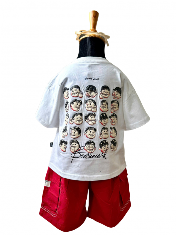 Áo Thun Trắng hình Mặt Baby Boy - Ảnh 3