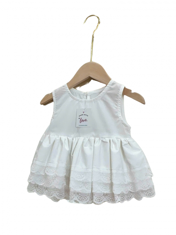 Áo Viền Ren Trắng