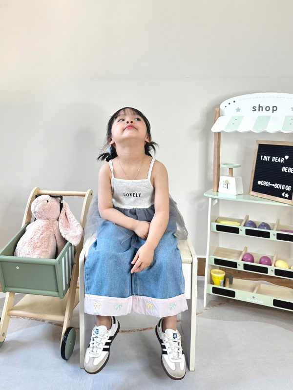 Set Bé Tulle Bay Bổng – Áo Dây & Jean Gấu Nơ - Ảnh 6